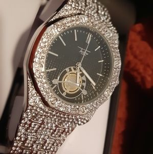 Iced Out Silver Watch